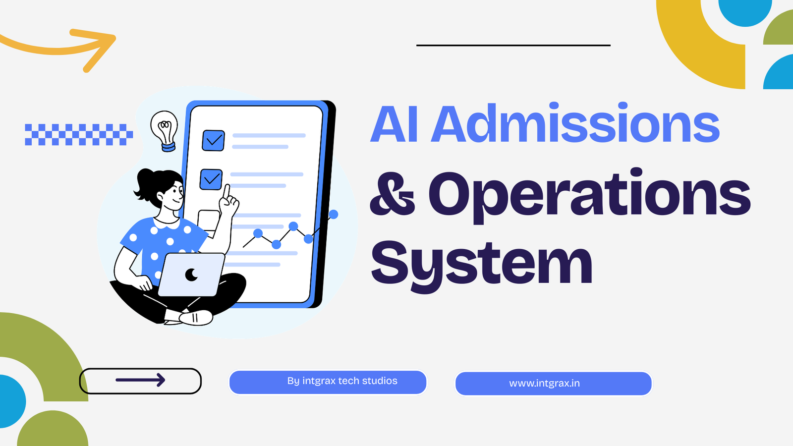 Blue and White Modern Illustrated Project Flow System Presentation