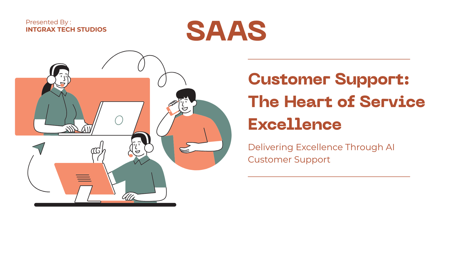 Red and Green Modern Customer Support Presentation